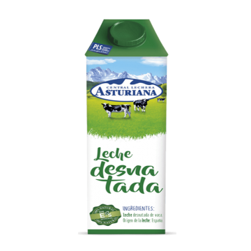 Leche semidesnatada Central Lechera Asturiana sin lactosa brik 1 l