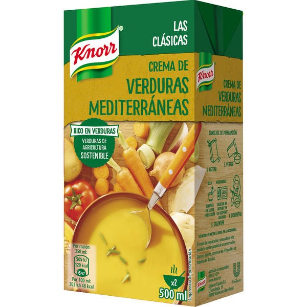 Knorr Crema de Verduras Mediterraneas, 500ml 