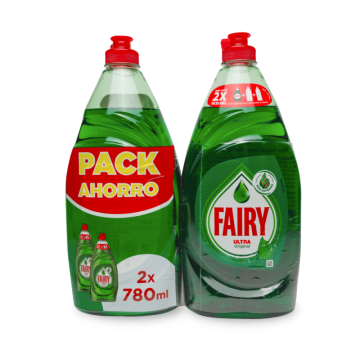 Fairy Lavavajillas Mano Concentrado Ultra - 780 ml. - Pack De 8 Botellas